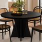 HOMLUX 47.2" Round Dining Table in Black - Table Only, , large