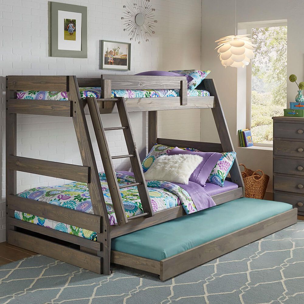 Rusticvale Twin/Full Bunkbed w/ Trundle, , large