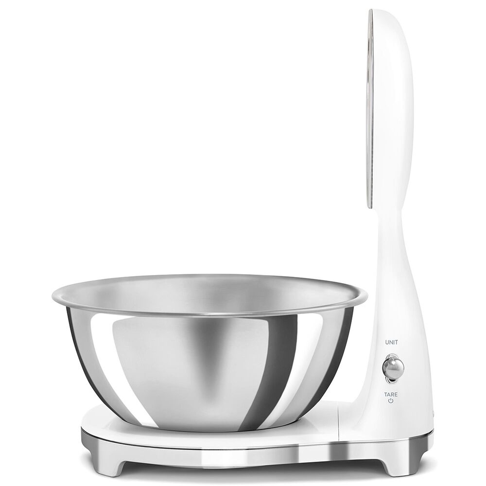 SMEG 50&#39;s Retro Style Kitchen Scale in White and Chrome, , large
