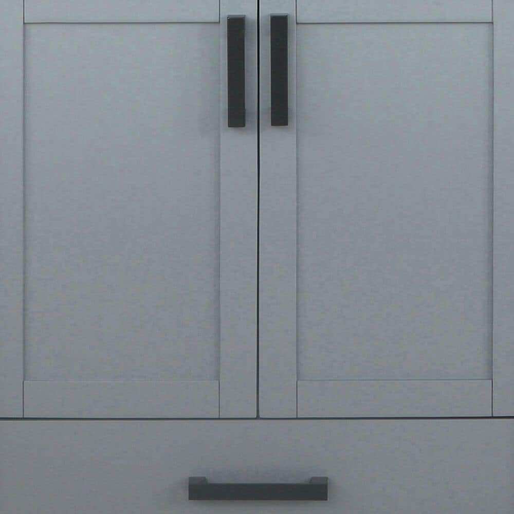 Lexora Home Ziva 30&quot; Single Bathroom Vanity in Dark Grey with 2 cm White Quartz Top and Rectangular Sink, , large