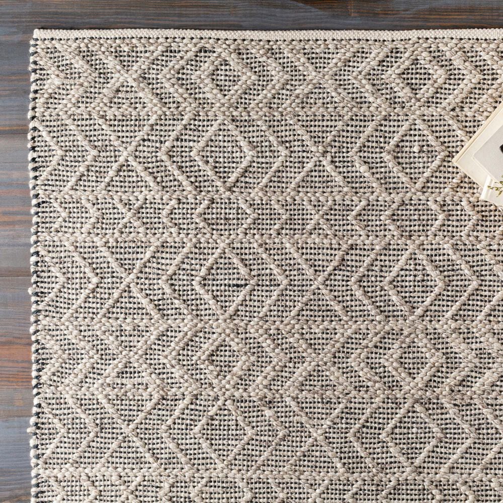 Surya Ingrid Black, Light Gray and Gray 8&#39; Square Area Rug, , large