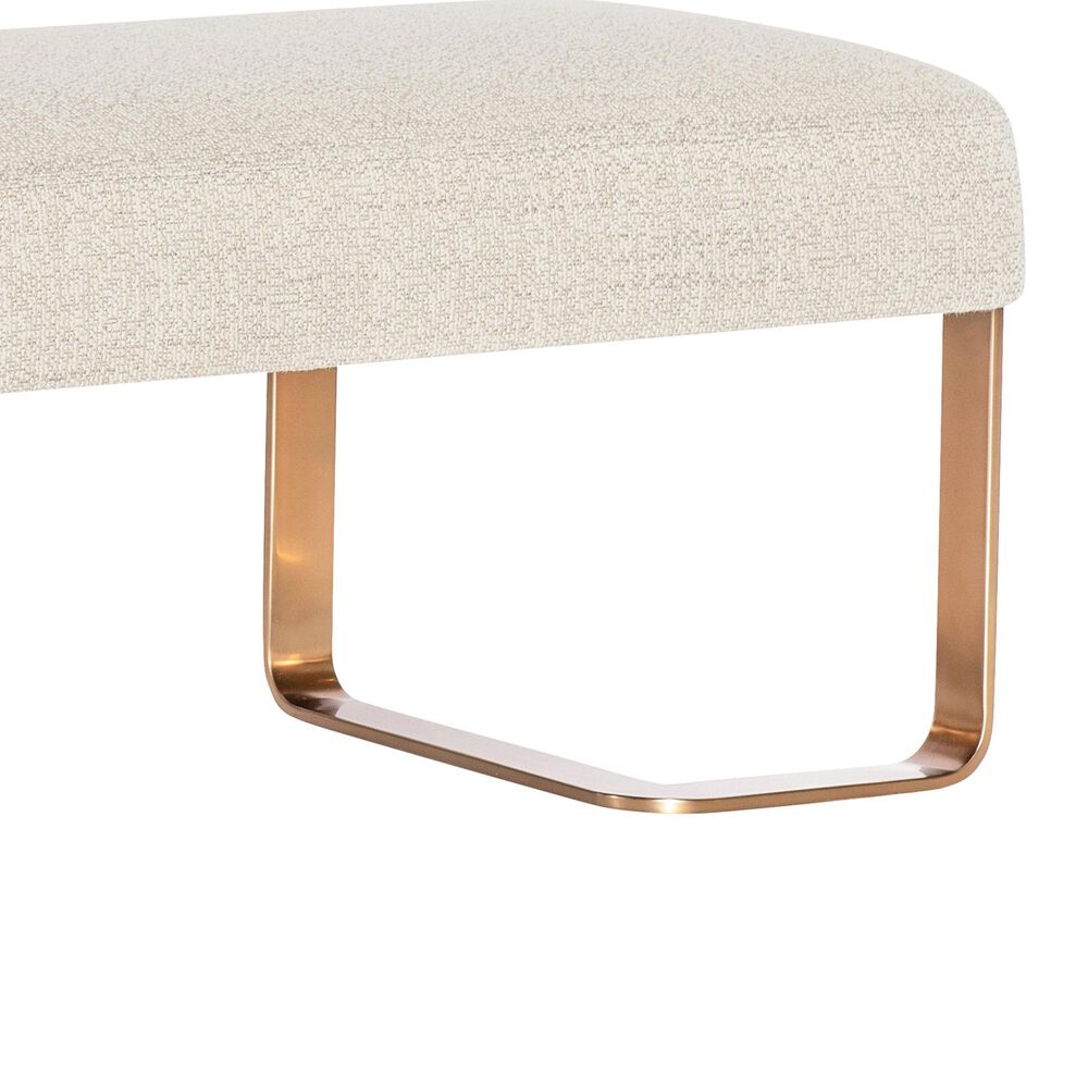 Hooker Furniture Eleana Upholstered and Metal Bench in Beige, , large