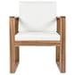 HOMLUX 7-Piece Patio Dining Set with 69" Rectangular Light Teak Table and Umbrella Hole in Beige, , large