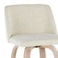 LumiSource Toriano Swivel Bar Stool with Cream Fabric Upholstery in Whitewashed and Black (Set of 2), , large