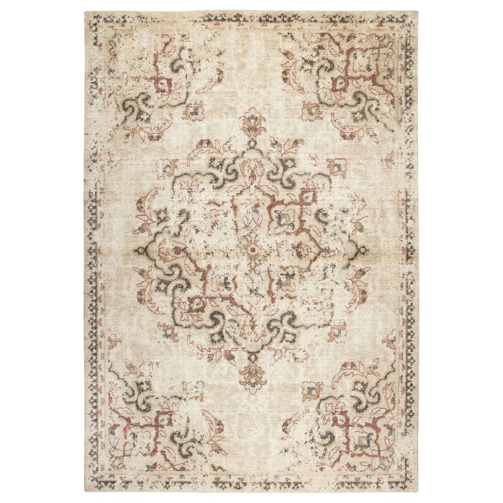 RIZZY Gossamer Beige and Rust 4" x 6" Area Rug, , large