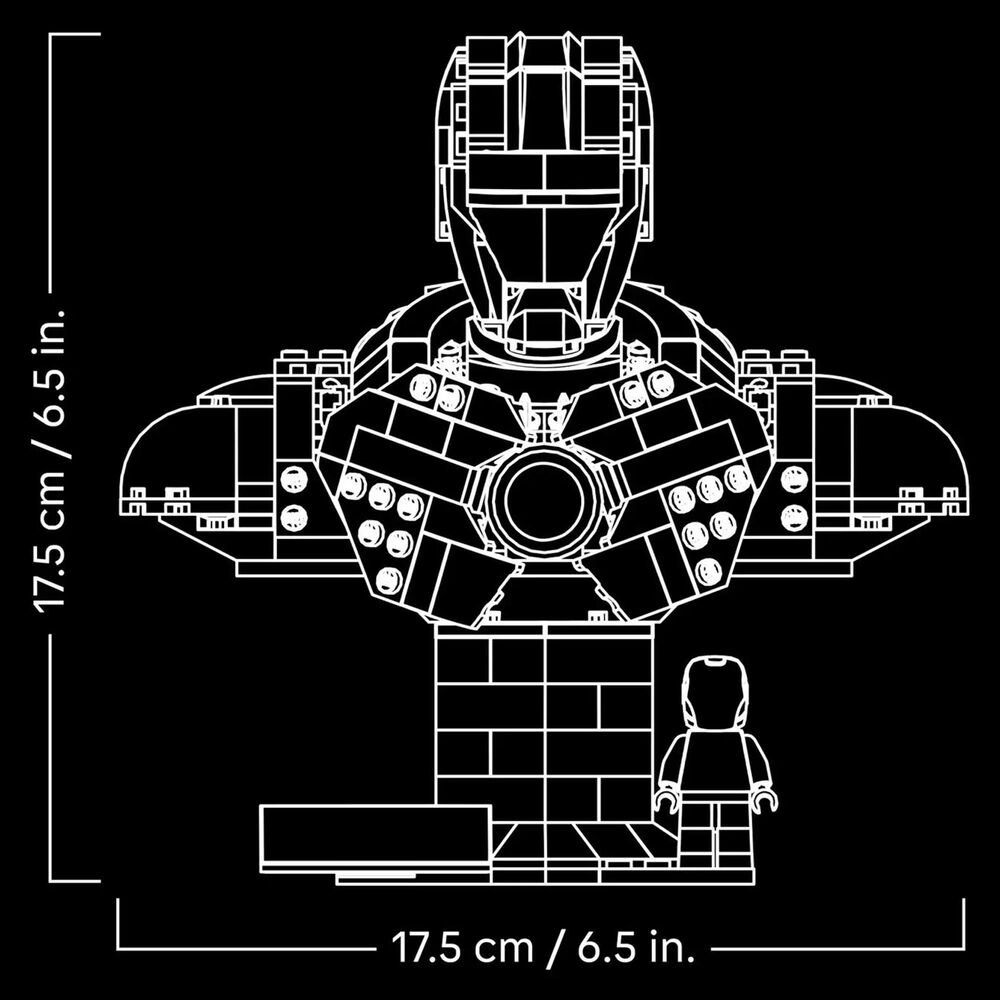 LEGO Marvel Iron Man MK6 Helmet Building Set, , large