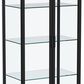 Coaster Aero 5-Shelf Display Curio Cabinet in Black and Clear, , large