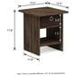 HOMLUX 1-Drawer Modern Nightstand with Open Shelf in Columbia Walnut, , large