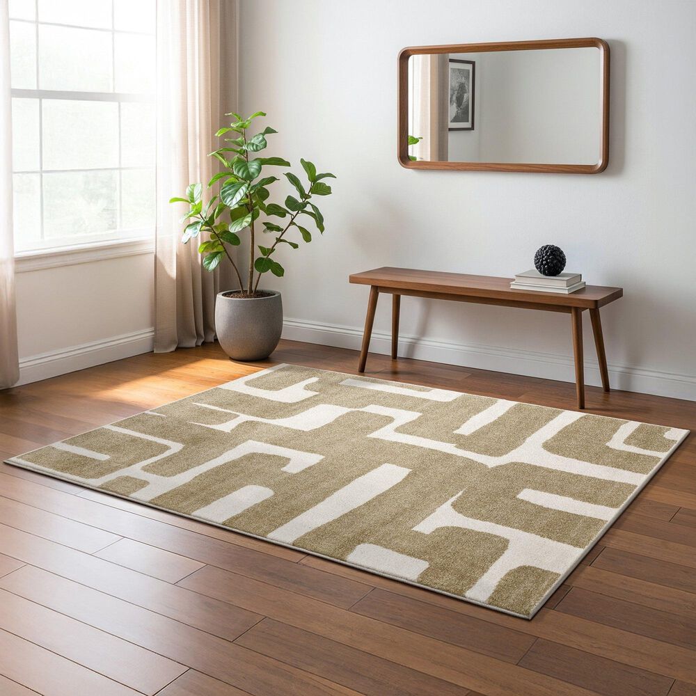 ROW by Oriental Weavers Quinn QUI09 Beige and Ivory 2' x 7' Runner, , large