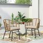 Hearth and Haven Randy Outdoor Arm Chair with Tub-Shaped Structure in Beige (Set of 2), , large