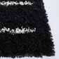 Safavieh Venus Shag VNS604Z 4" x 6" Black and Ivory Area Rug, , large