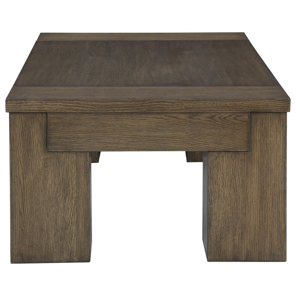 Ashley Rosswain Rectangular Lift-Top Coffee Table in Warm Brown, , large