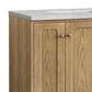 James Martin Vanities Laurent 72" Double Bathroom Vanity in Light Natural Oak with 3 cm Eternal Jasmine Pearl Silestone Top, Rectangular Sinks and FreePower Wireless Charger, , large