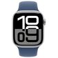 Apple Watch Series 10 GPS 42mm Silver Aluminum Case with Denim Sport Band - M/L, , large