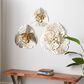 Maple and Jade 28.5" x 28" Glam Flowers Wall Decor in Gold (Set of 3), , large