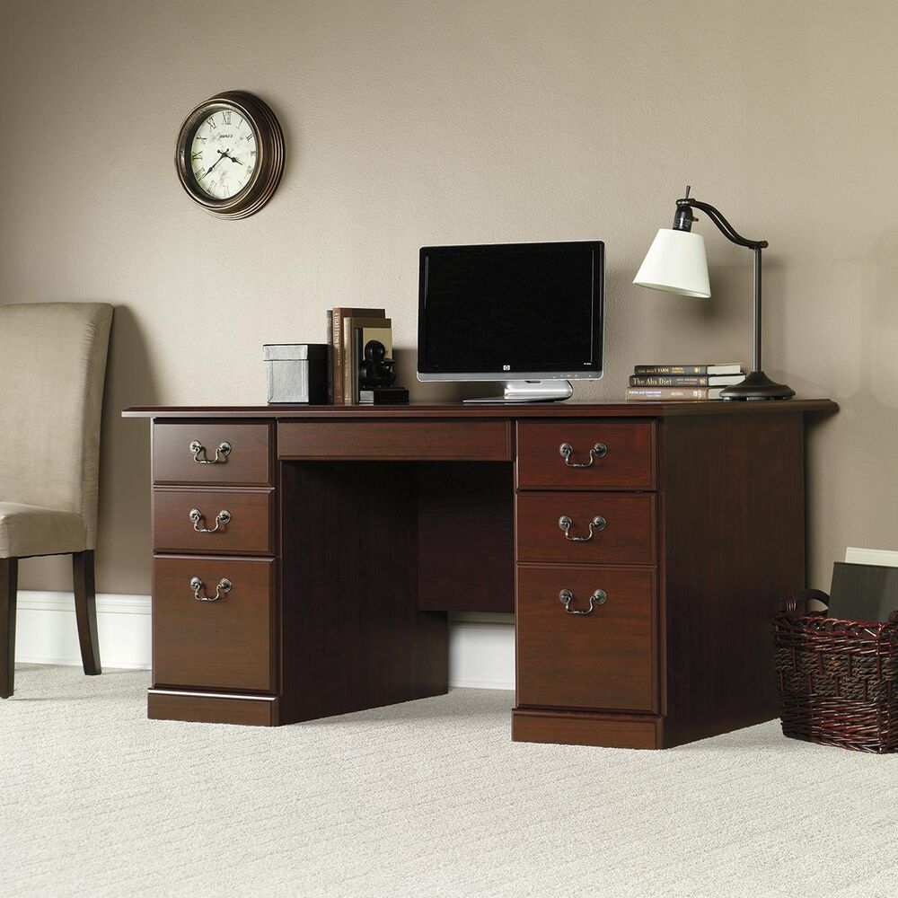 Sauder Executive Desk in Cherry NFM
