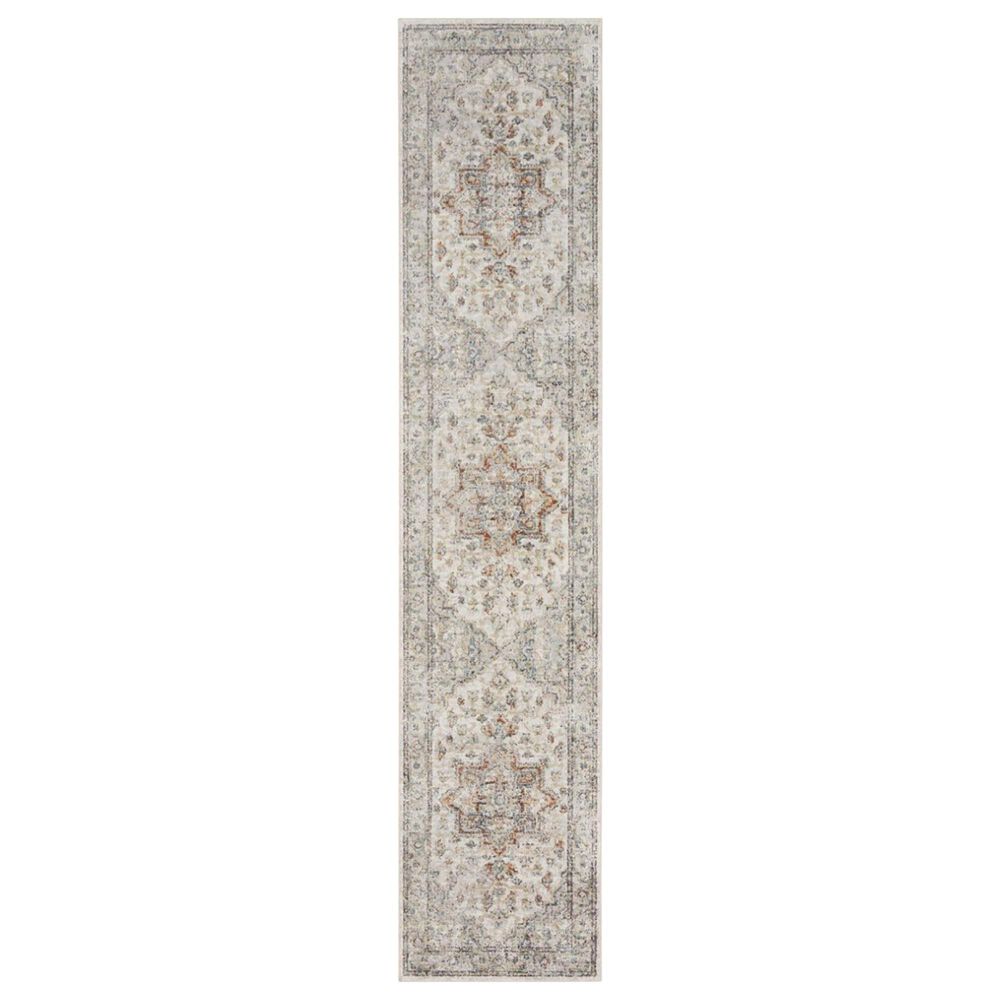 Nourison Astra Machine Washable ASW12 2"2" x 12" Grey and Multicolor Runner, , large