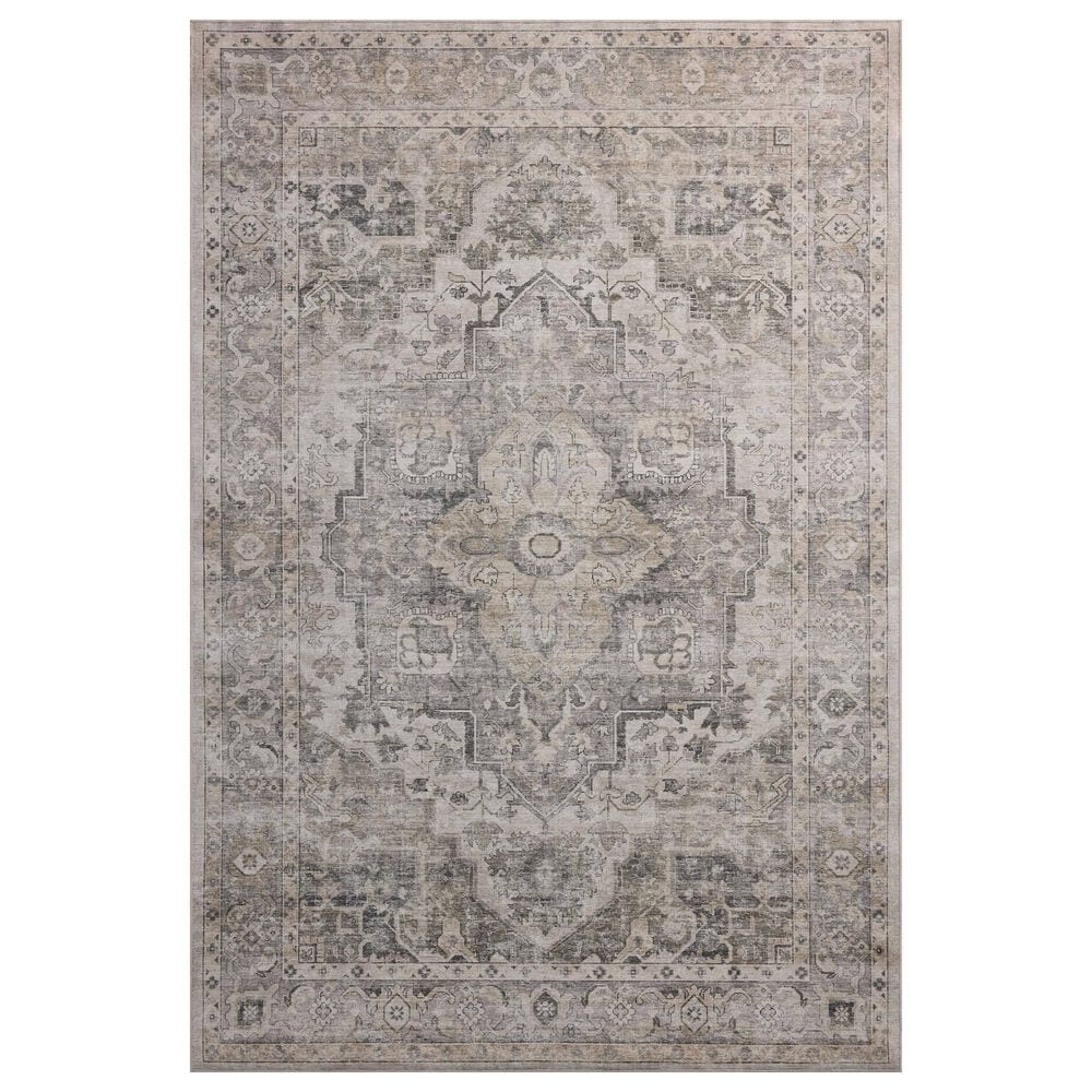 Amber Lewis x Loloi Josie 5" x 7"6" Silver and Natural Area Rug, , large