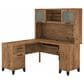 Bush Somerset 60" L-Shaped Desk with Hutch in Fresh Walnut, , large