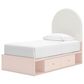 Ashley Wistenpine Twin Upholstered Panel Bed with 2 Storage Units, , large