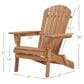 Hearth and Haven Outdoor Folding Adirondack Chair in Light Brown (Set of 2), , large