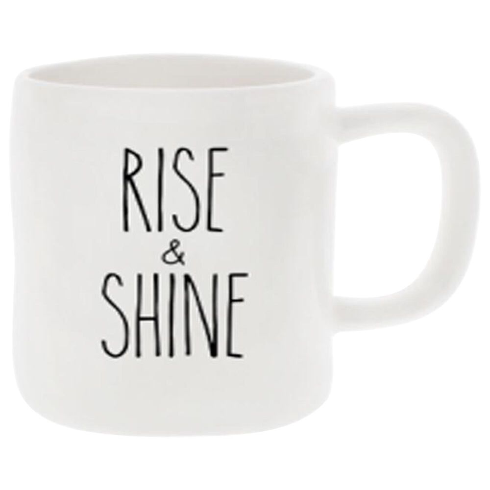 18 Oz Rise and Shine Ceramic Mug in White, , large