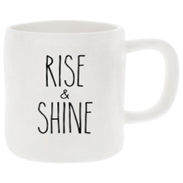 18 Oz Rise and Shine Ceramic Mug in White, , large