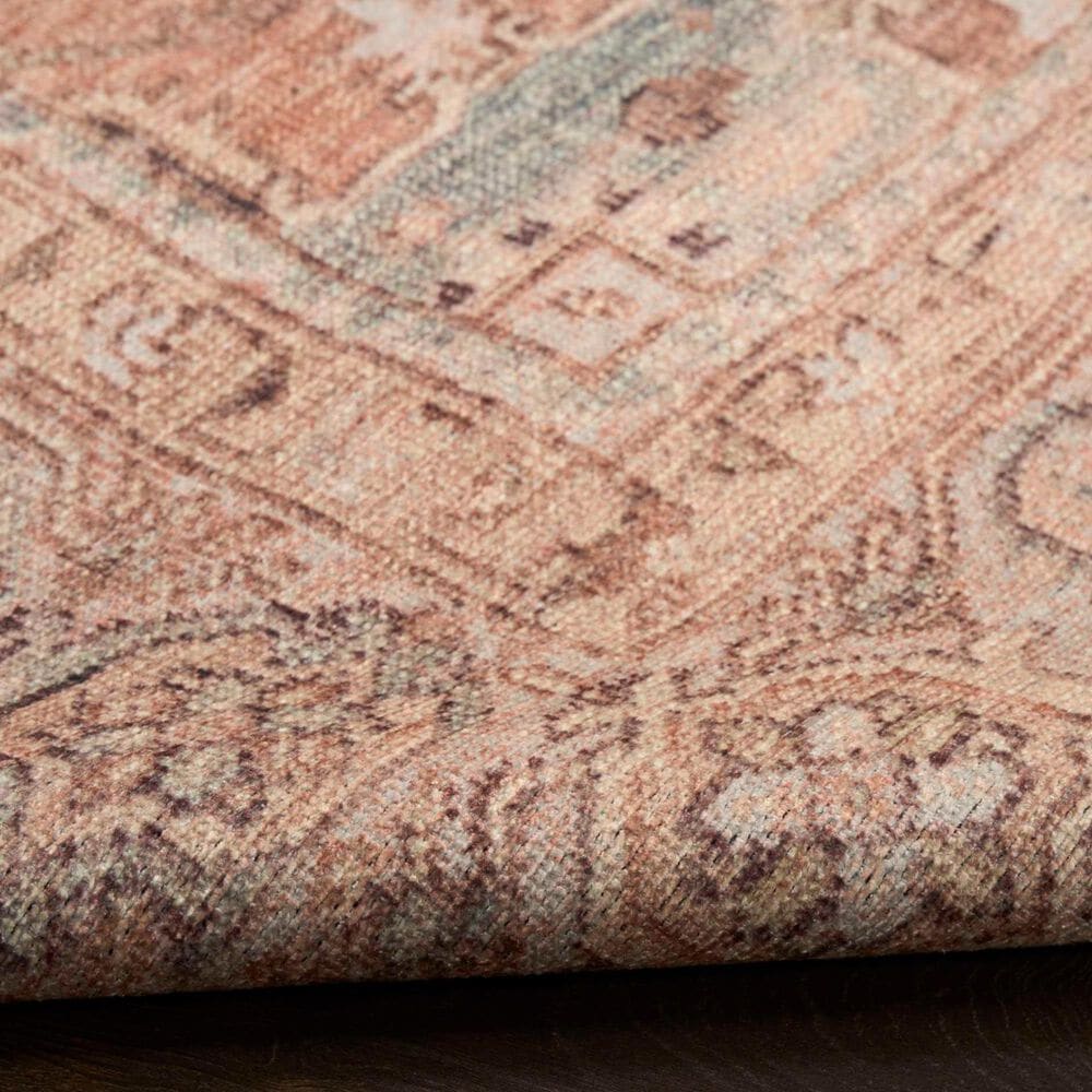 Nourison Vintage Washables Coral and Mint 2' x 6' Runner, , large