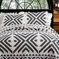 Peking Handicraft Queen Ranch 3-Piece Full/Queen Quilt Set in Black and White, , large
