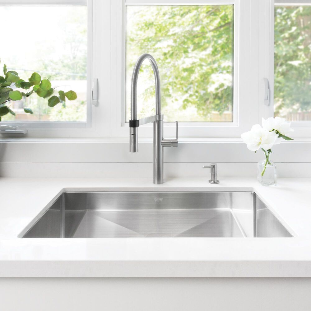 Blanco Precision 32&quot; x 20&quot; Super Single Bowl Kitchen Sink in Satin Polished, , large