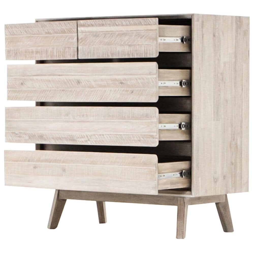 37B Gia 5 Drawer Chest in Gray Mix Distressed, , large