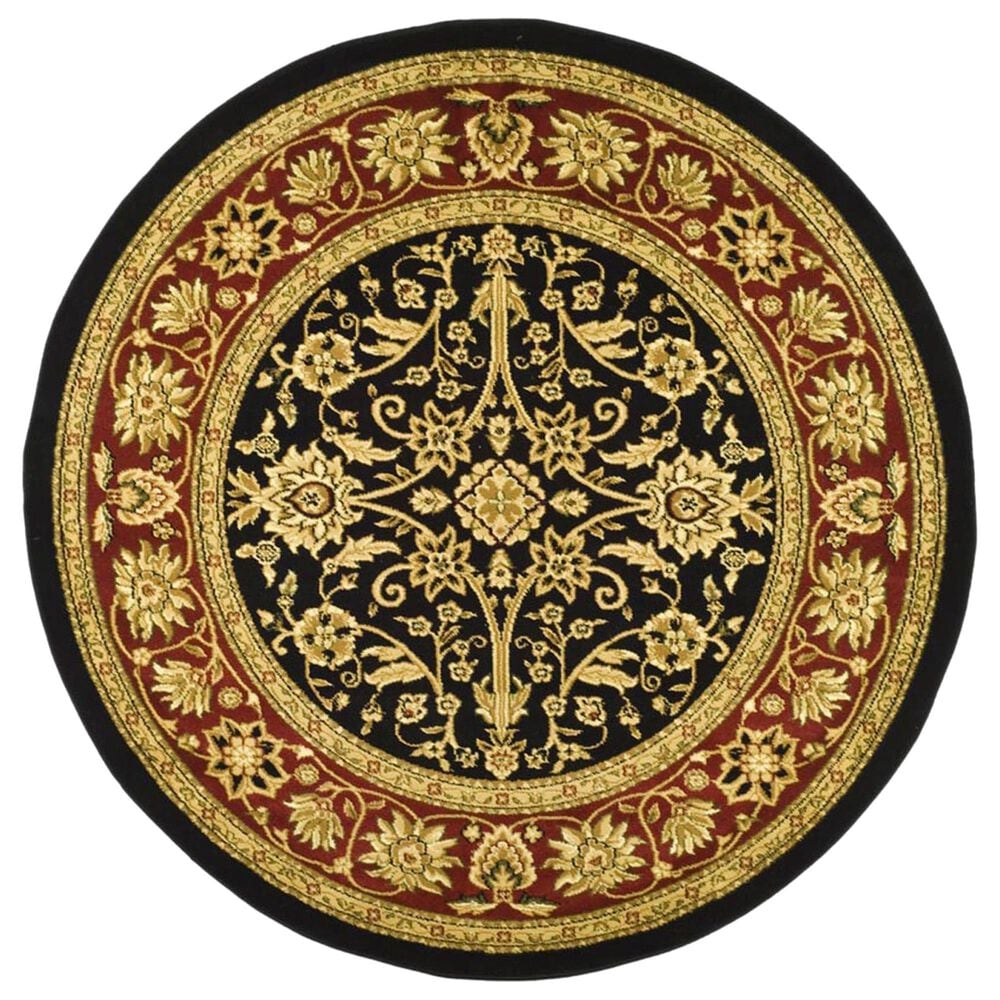 Safavieh Lyndhurst 5"3" Round Black and Red Area Rug, , large