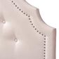 Baxton Studio Cora Twin Upholstered Panel Headboard in Light Pink, , large