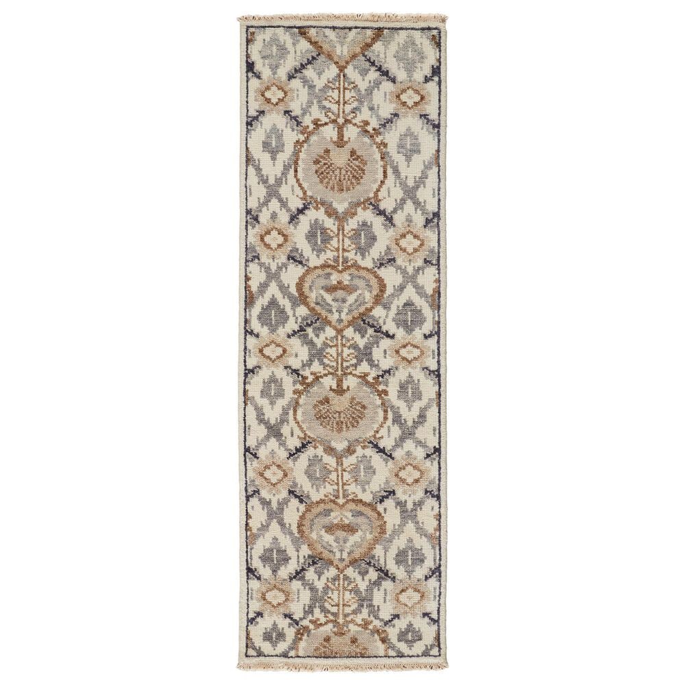 Feizy Rugs Beall 2'6" x 8' Gray and Brown Runner, , large