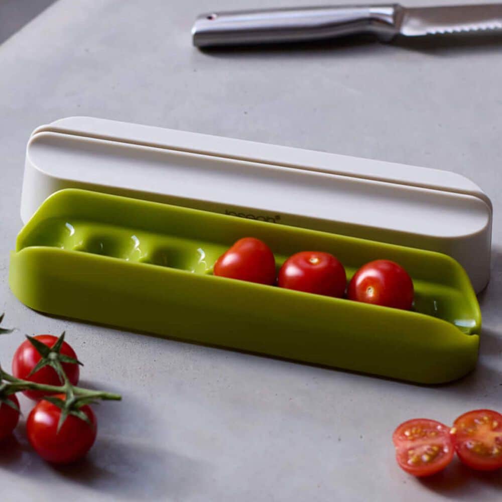 Joseph Joseph Halve-It Food Slicing Tool in Green and White, , large