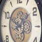 Yosemite Home Decor Venetian Round Gear Wall Clock in Black and Gold, , large