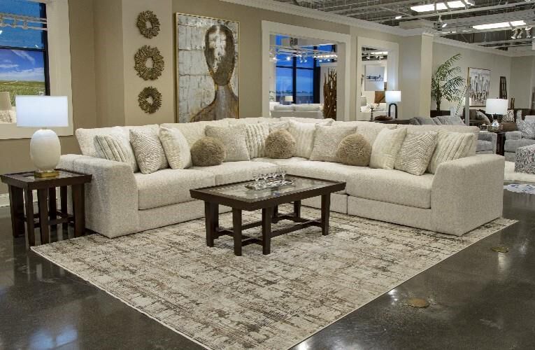 Jackson Furniture Jazzy 5-Piece Sectional in Bone