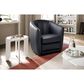 Natuzzi Editions Mazaro Swivel Chair in Navy Blue, , large