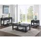 Steve Silver Yves 1-Drawer End Table in Rubbed Charcoal and Brushed Brass, , large