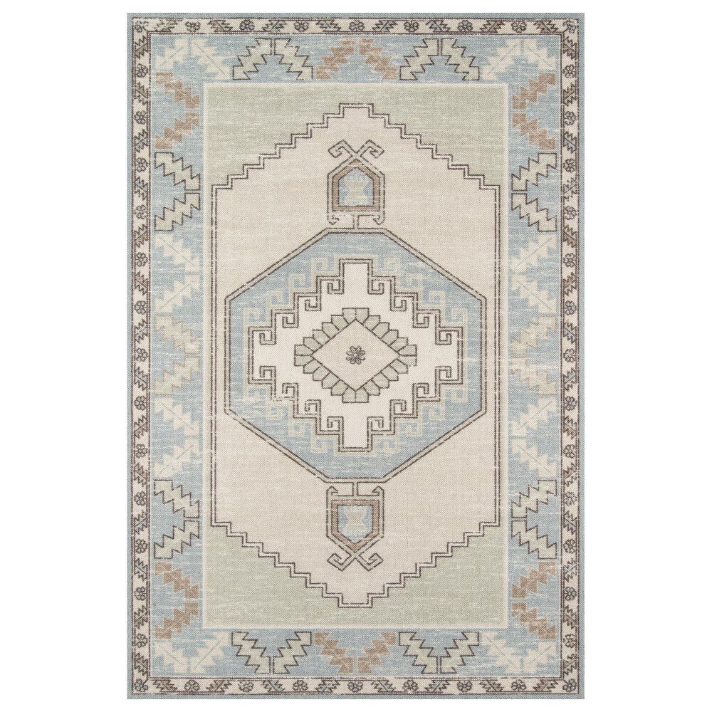 Momeni Anatolia 6'6" x 9' Light Blue Area Rug, , large