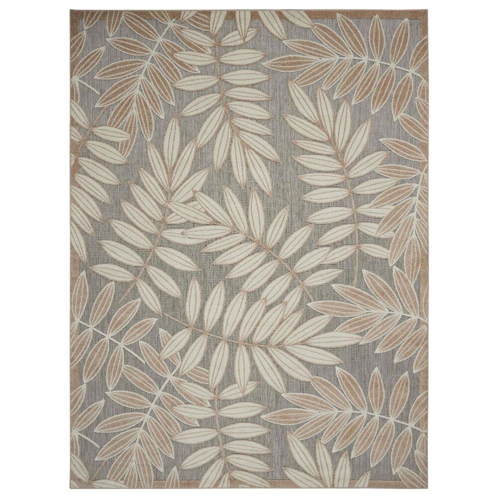 Nourison Aloha Tropical 7"10" x 10"6" Natural Indoor/Outdoor Area Rug, , large