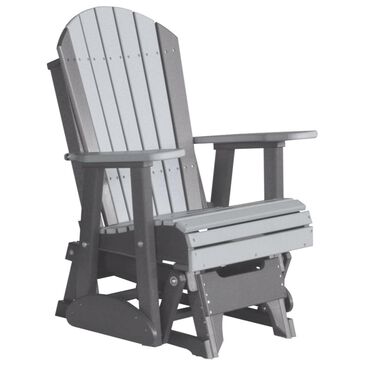 Amish Orchard 2" Adirondack Outdoor Glider in Dove Gray and Slate, , large