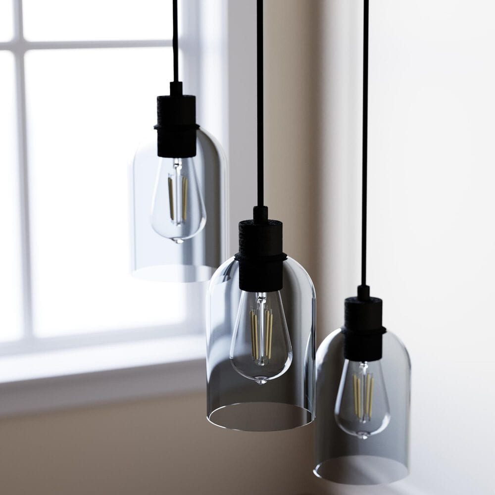 Hunter Lochmeade 3-Light Linear Pendant Cluster in Natural Iron, , large