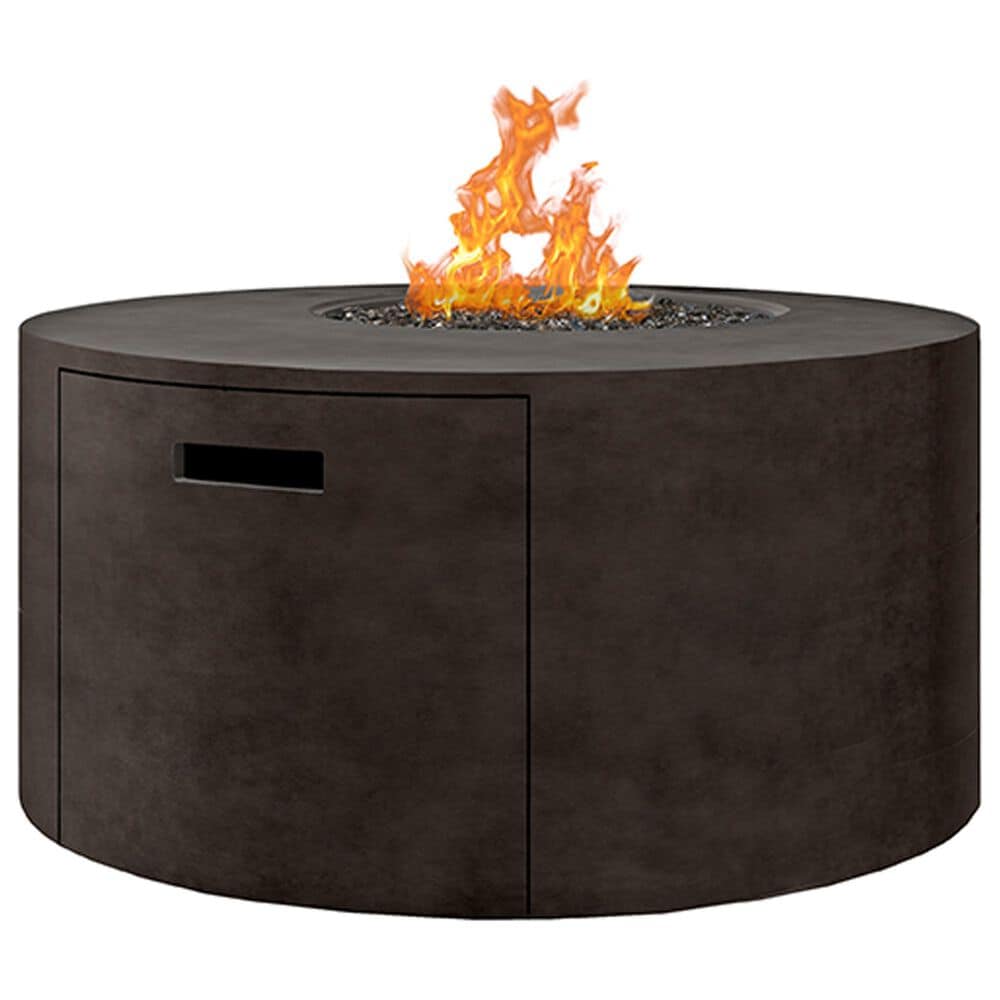 Ebel Outdoor Furniture Bellino 42" Round Fire Pit with Offset Burner in Iron, , large