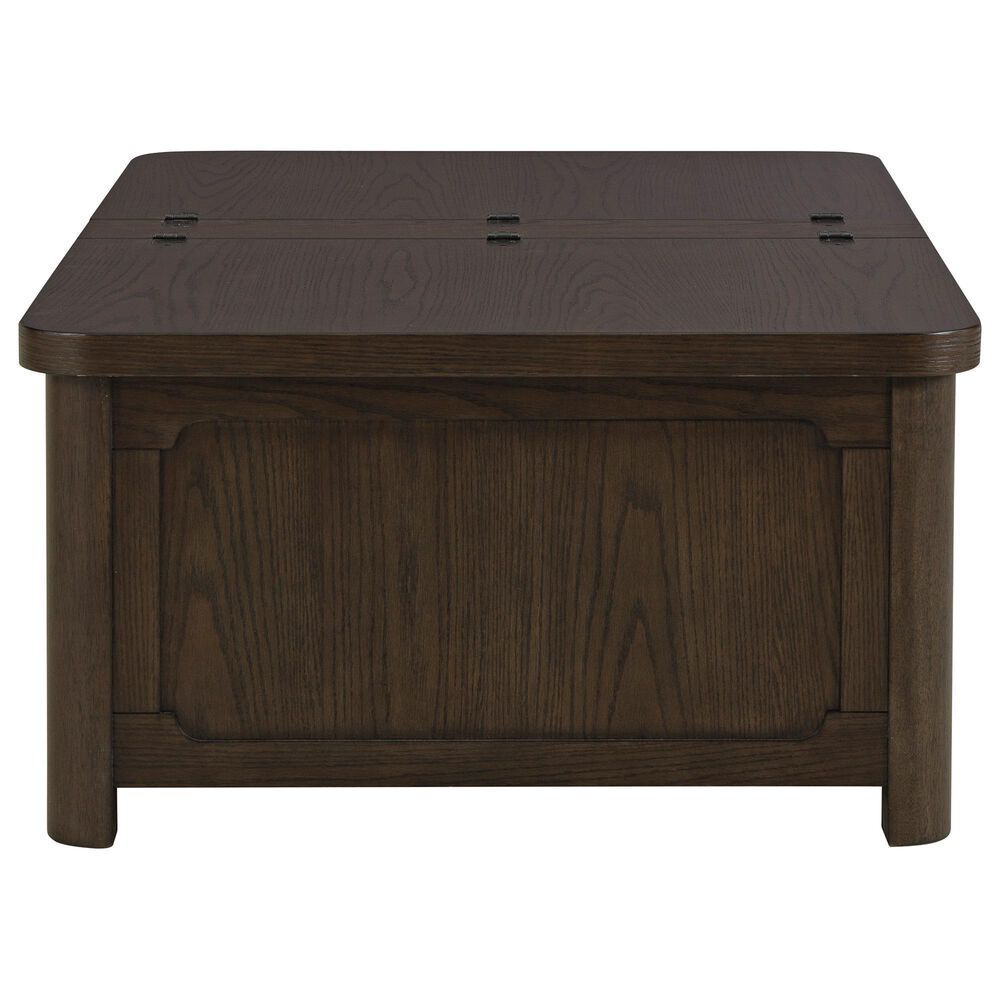 Ashley Breckington Coffee Table with Storage in Dark Brown, , large
