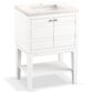 Kohler Helst 24" Single Bathroom Vanity in White with 3 cm Bianco Bella Quartz Top and Rectangular Sink, , large