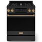 Thor Kitchen Gordon Ramsay 4.55 Cu. Ft. 30" Professional Liquid Propane Range with Bronze Handle Kit in Black, , large