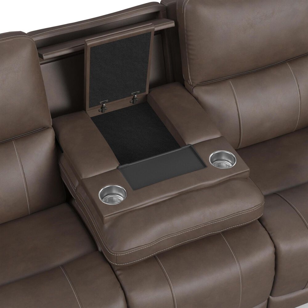 Oxford Furniture Carter 3-Piece Power Reclining Living Room Set in Cappuccino, , large