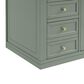 James Martin Vanities Chicago 60" Single Bathroom Vanity in Smokey Celadon with 3 cm Victorian Silver Quartz Top, Rectangular Sink and FreePower Wireless Charger, , large