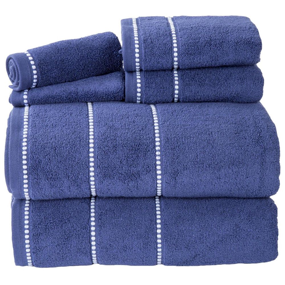 Timberlake Lavish Home 6-Piece Quick Dry Towel Set in Navy, , large
